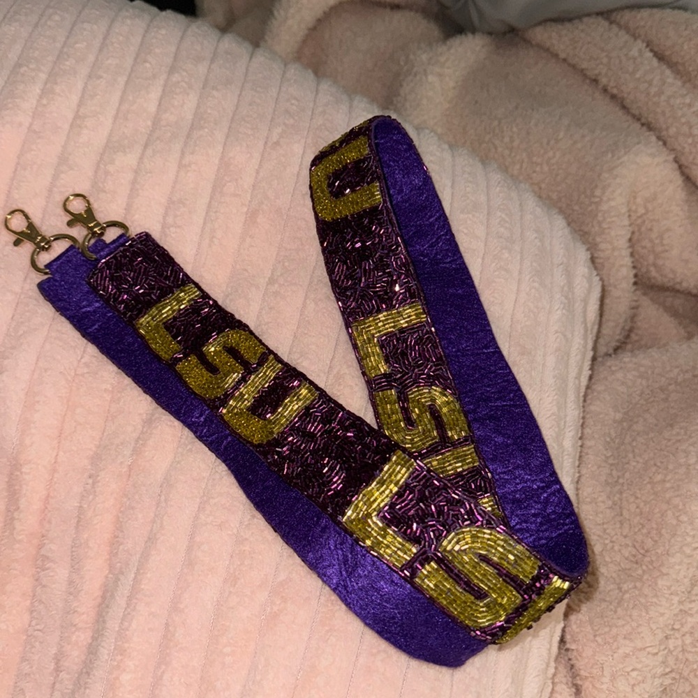 LSU BEADED BAG STRAP
